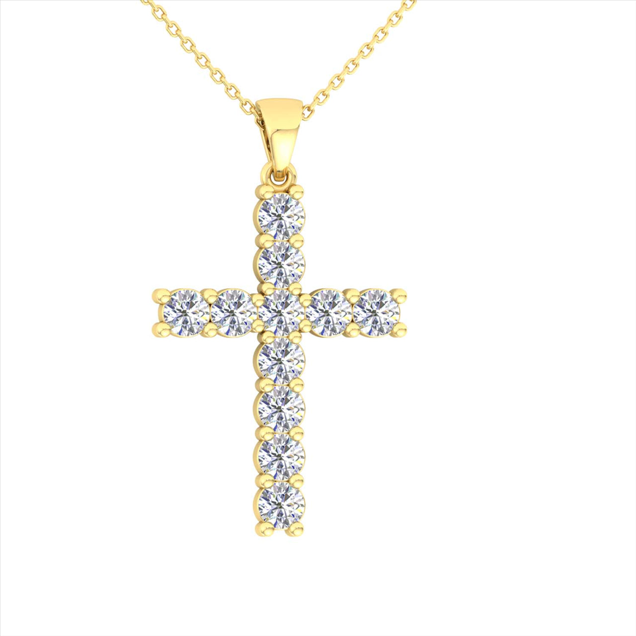 2T CZ Cross Pendant. Approx 21mm x 15mm