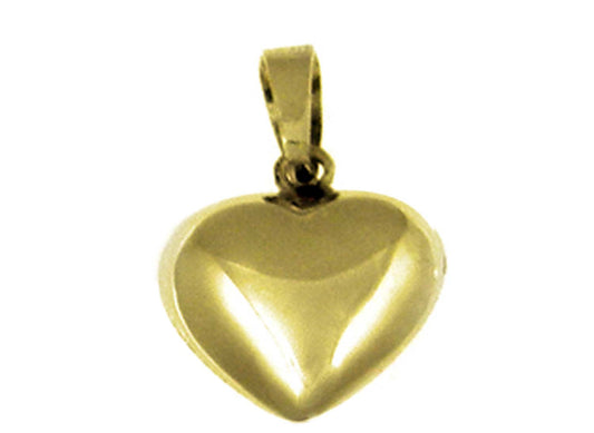 YG Hollow Heart Pendant 12mm