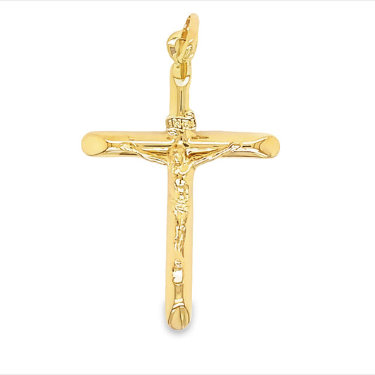 18k YG Italian Crucifixion Pendant 30x22mm