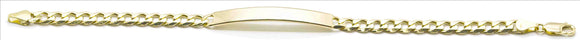 YG Italian Flat Curb ID Bracelet 5.8mm wide (priced per gram)