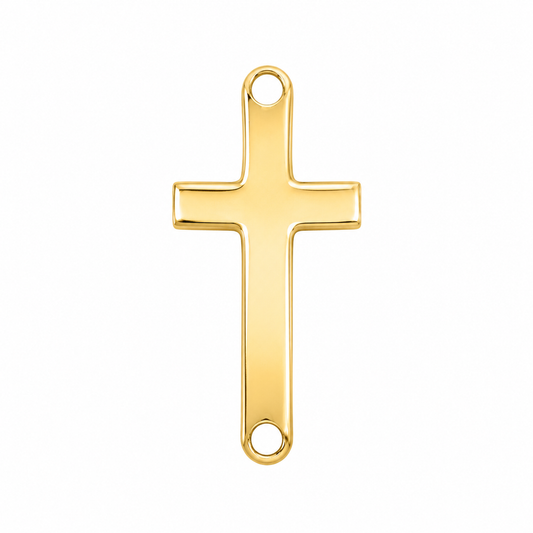 9k YG Cross Charm (7x11mm)