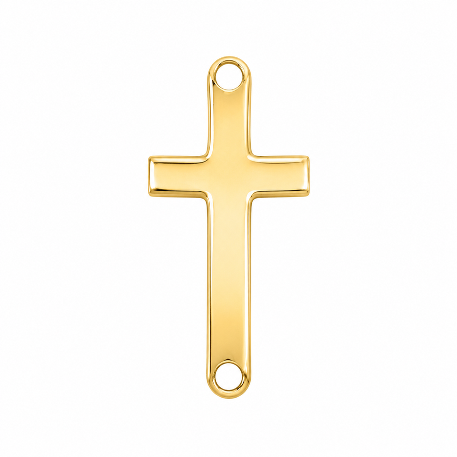 9k YG Cross Charm (7x11mm)