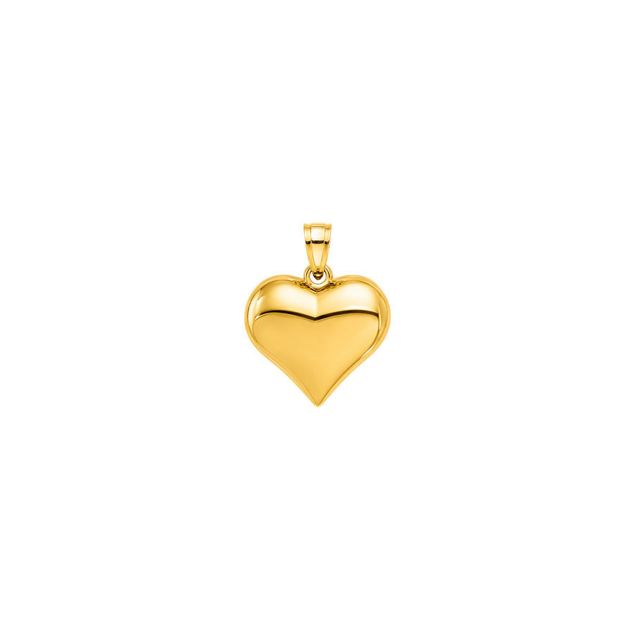 9k YG Heart Pendant (18mm)
