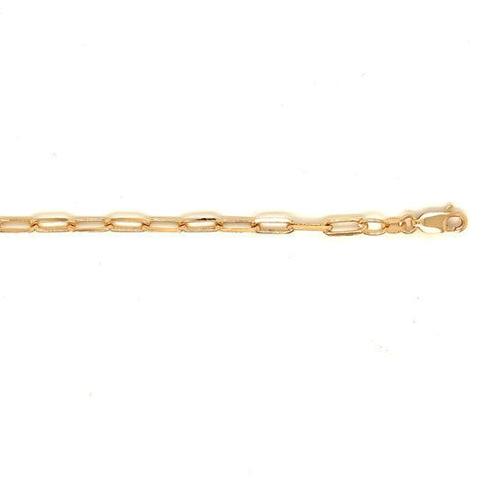 9k YG Solid Paperclip Chain 8.85 x3.60mm (priced per gram)