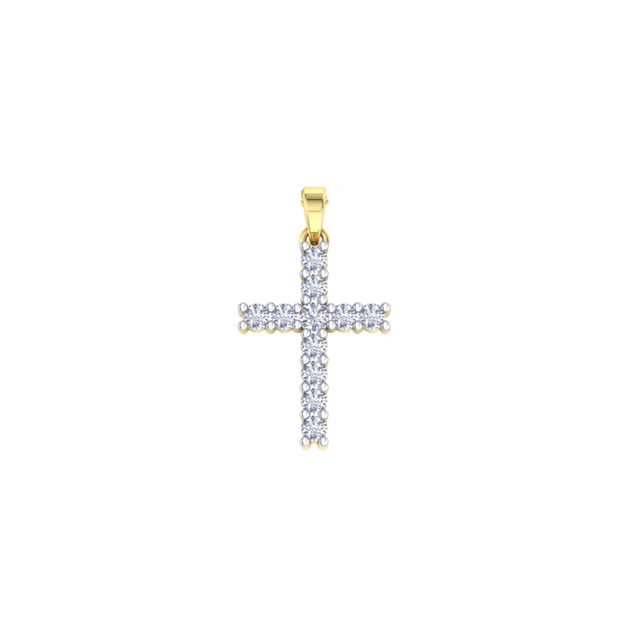 CZ Cross Pendant (17x13mm)