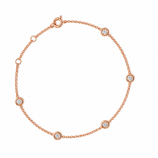 0.25ct Diamond Oval Link Bracelet (1.4mm)