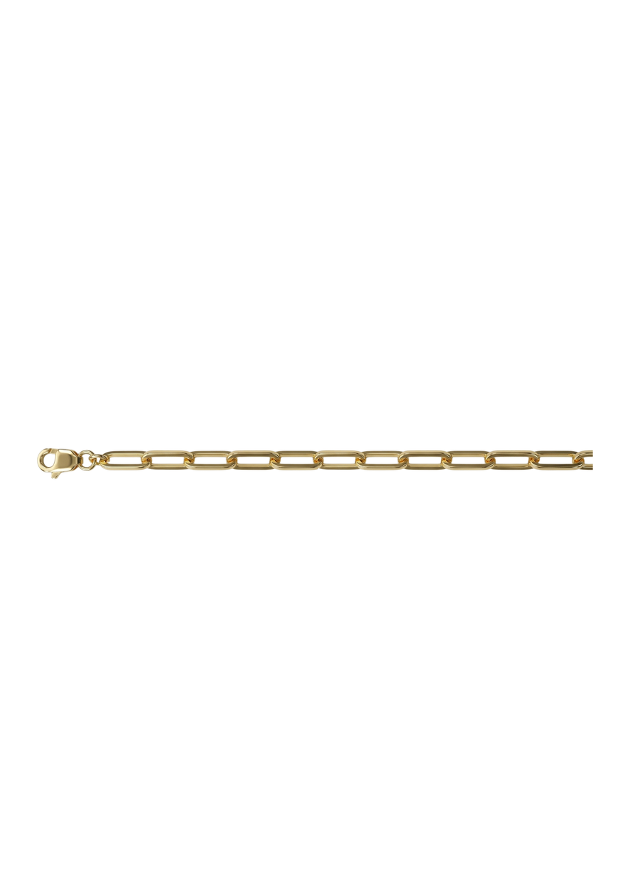 9k YG Hollow Paperclip Chain 6.95 x 18.5mm Wide 55cm. Approx. 16.0g