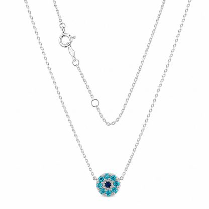 CZ Circle Pendant Oval Link (45cm)
