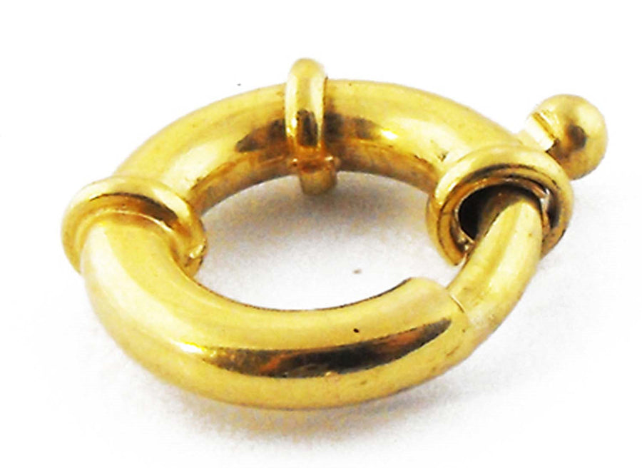 9k YG Bolt Ring Finding. 16mm Diaeter. 3mm Tube.