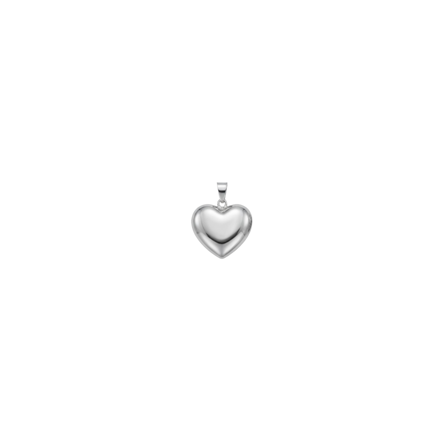9k WG Hollow Heart Pendant