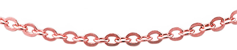 9k RG Italian Solid Oval Link Chain 0.9mm wide 42cm.