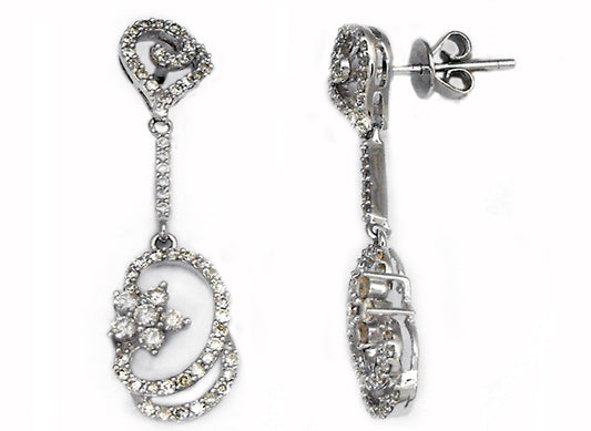0.81ct Diamond Fancy Drop Stud