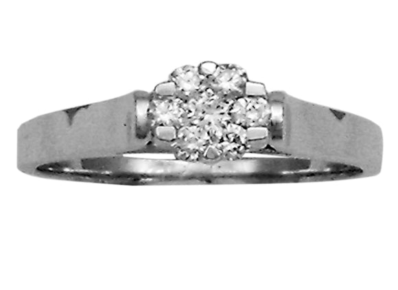 18k WG 0.25ct Diamond Dress Ring