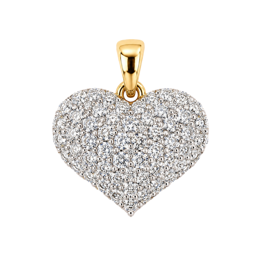 0.03ct Diamond Heart Pendant (20mm x 17mm)