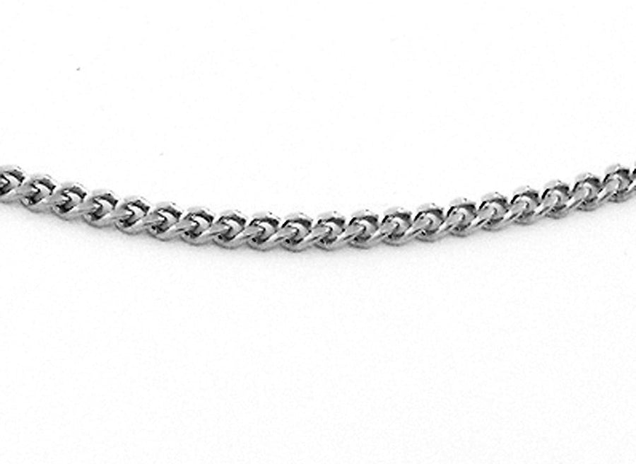 9k WG Italian Solid Curb Chain 1mm wide 50cm Adjustable . Approx 2.0g