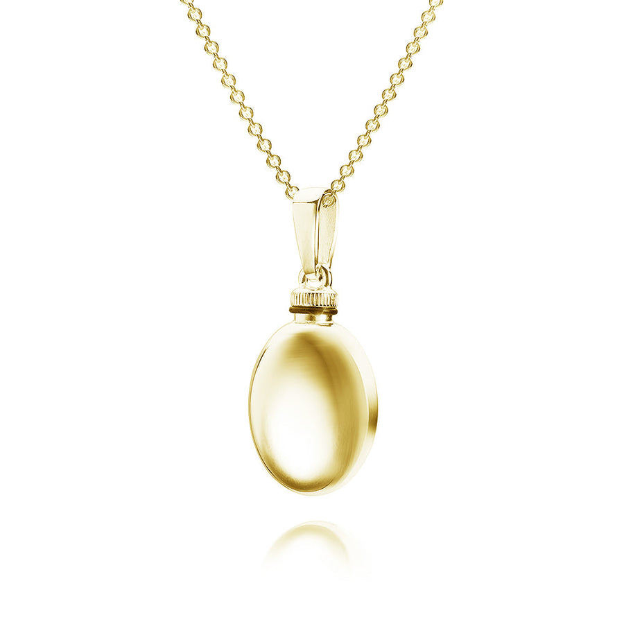 9k Yellow Gold German Polished Oval Memorial Pendant 16x23mm
