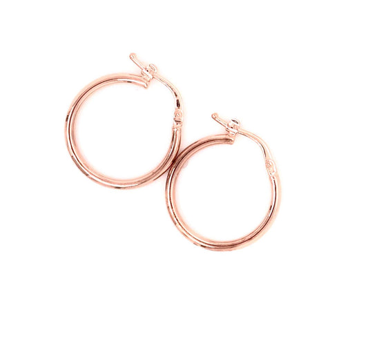9k RG Round Hoop Earrings (1.8mm Tube)