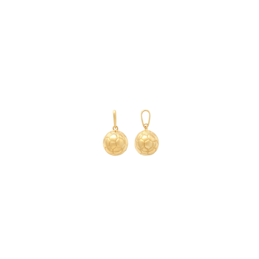 9k YG Soccer Ball Pendant, 8mm