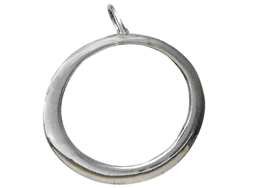 925 Outer Circle Pendant. 16mm wide.