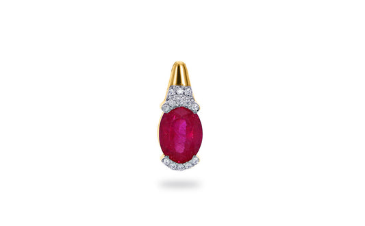 13D=0.04ct Ruby Pendant (7 x 5mm)