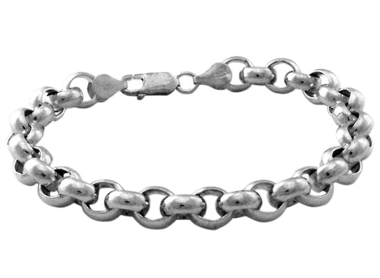 925 Italian Belcher Bracelet 8.5mm wide (priced per gram)