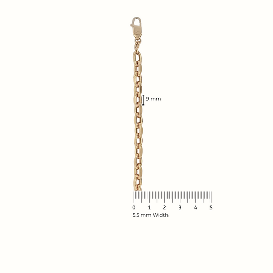 Diamond Cut Cable Chain (9x5.5mm)