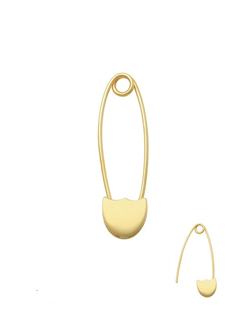 9k YG Solid Pin with Jump Ring / Loop 23mm