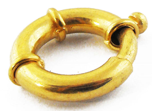 9k YG Bolt Ring Finding. 18mm Diameter 3.5mm Tube.