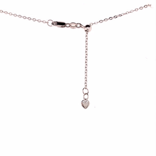 9k WG Italian Solid Oval Link Chain 1.3mm wide 50cm Adjustable Approx 2.35g