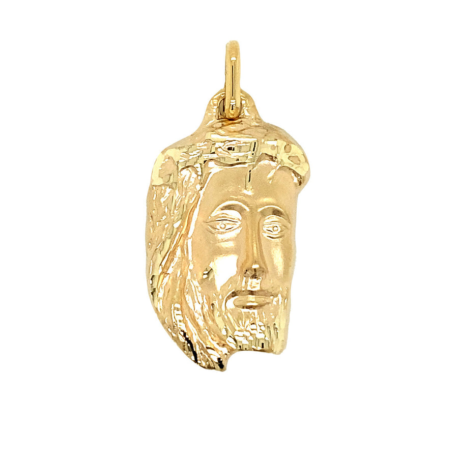 9k YG Jesus Head Mediallion 26 x 18.8mm
