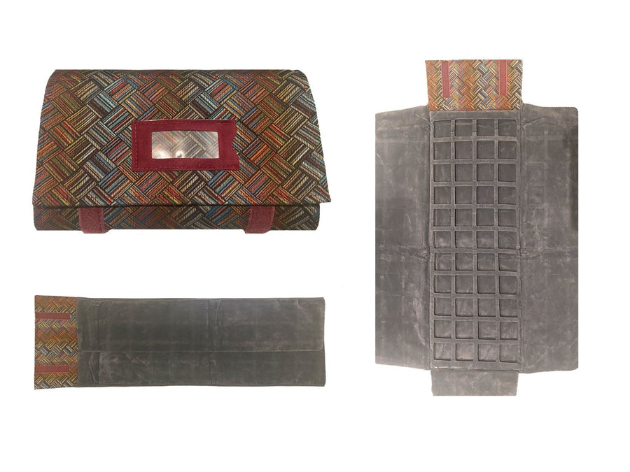 Jewellery roll for Earrings with 44 pockets.