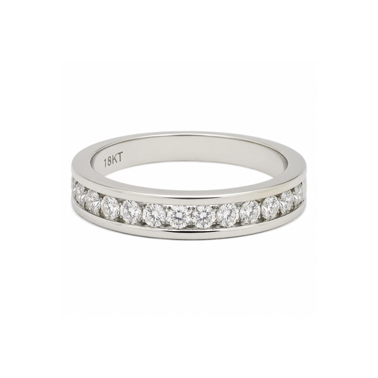 18k WG 0.55ct Diamond Band Set Ring