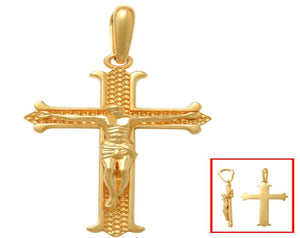 YG Crucifixion Pendant 30mm x 18.40mm