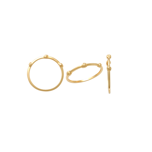 9k YG "Tie-the-Knot" Wedder. Size R