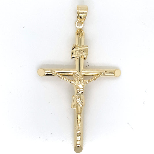 9k YG Crucifixion Pendant