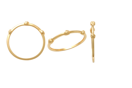 9k YG "Tie-the-Knot" Wedder. Size P