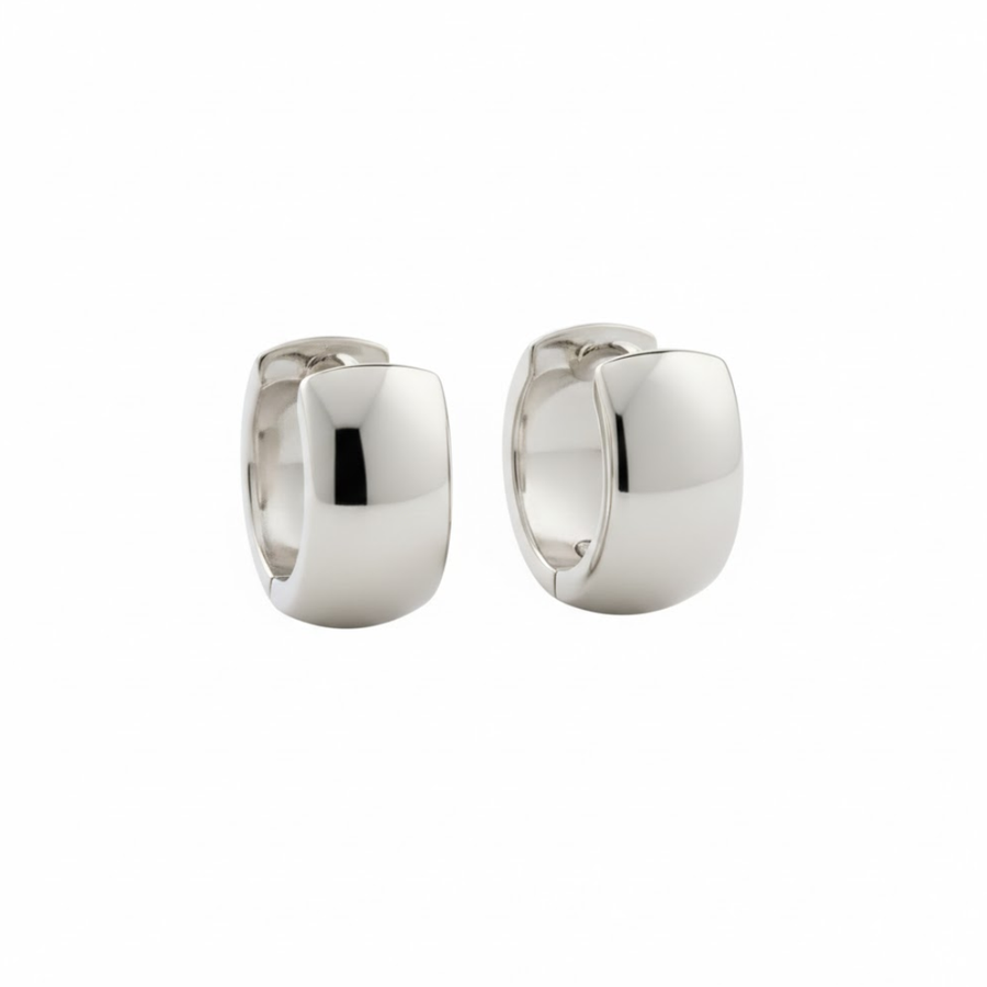 Half Round Huggie Earrings (7mm)