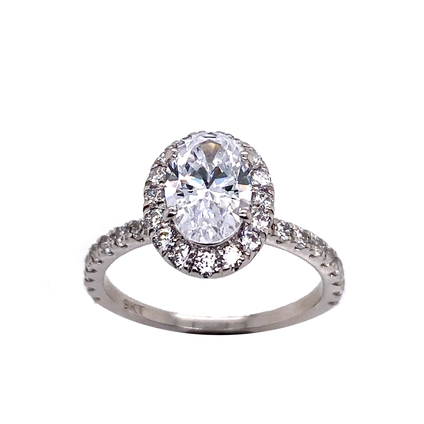 "Alannah" WG Oval Halo Ring