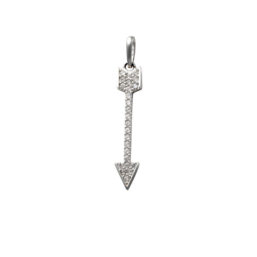 9k WG Arrow Pendant set with CZ's 21mm x 4mm