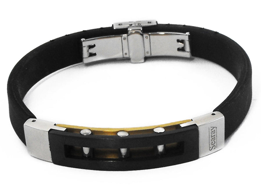 Stainless Steel & Neoprene Bracelet.