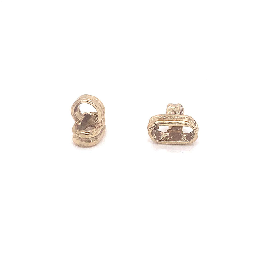 9k YG Ends for Bolt Ring Finding. Per pair