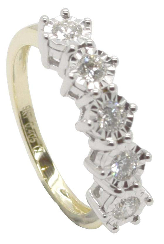 0.42ct Diamond 5 Stone Dress Ring