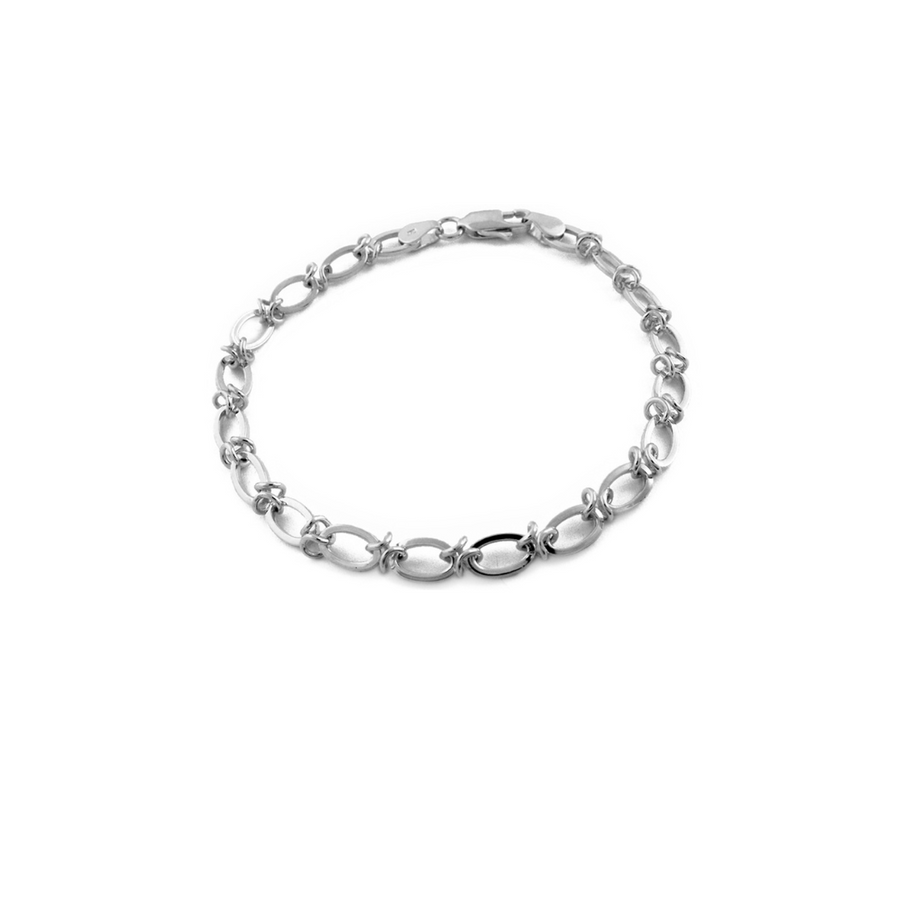 9k WG Solid Oval Belcher Fancy Chain with 8.0 x 5.1mm link 50cm . Approx 19.8g