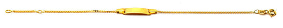 YG Italian Curb ID Bracelet 1.4mm wide (priced per gram)