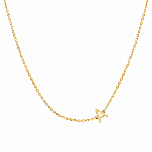 9k YG Letter A Trace Chain (1.1mm)