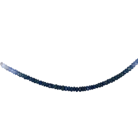 18k WG Blue Sapphire Bead Chain