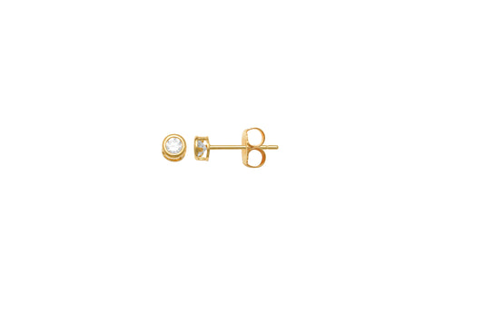YG CZ Stud Earrings