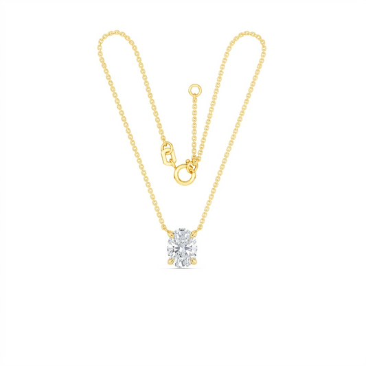 2.08ct Lab Diamond Oval Chain