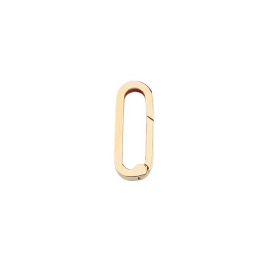 9k YG Oval Charm Holder 16x4.3mm Square Tube 2.15mm