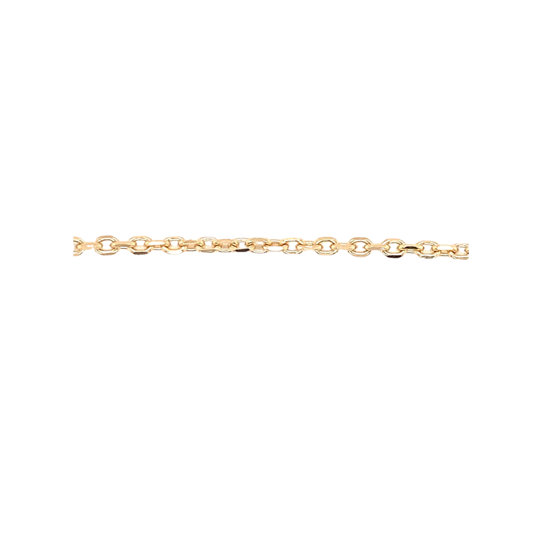 YG Italian Oval Link Chain 2mm wide (priced per gram)